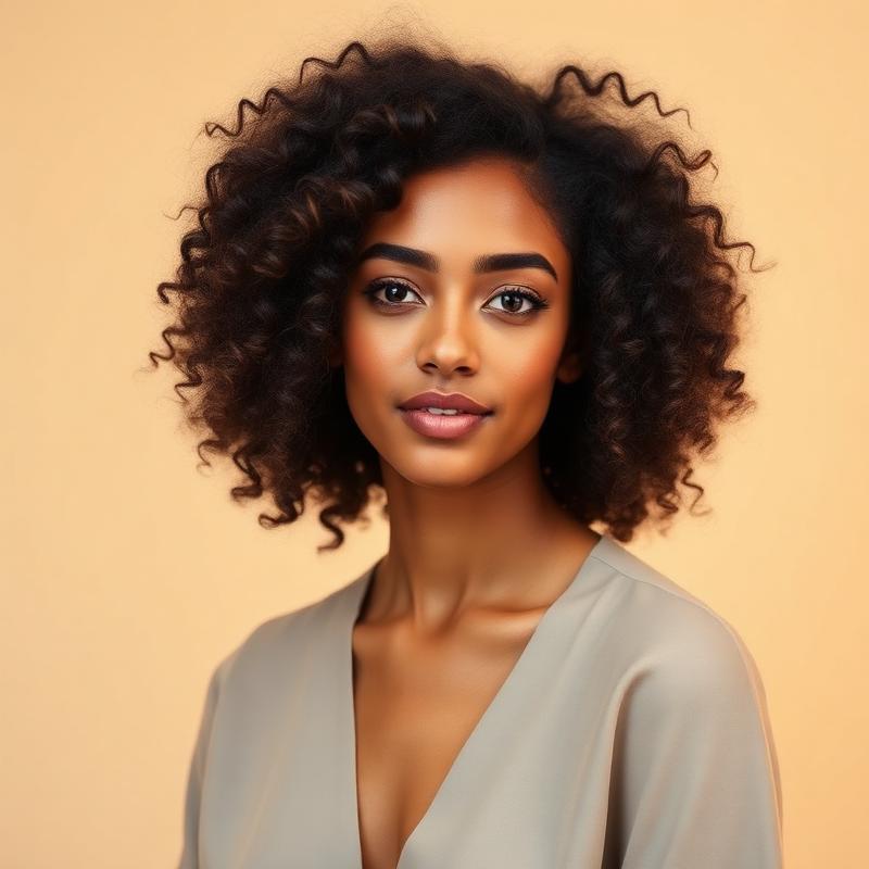 Voluminous defined natural curls